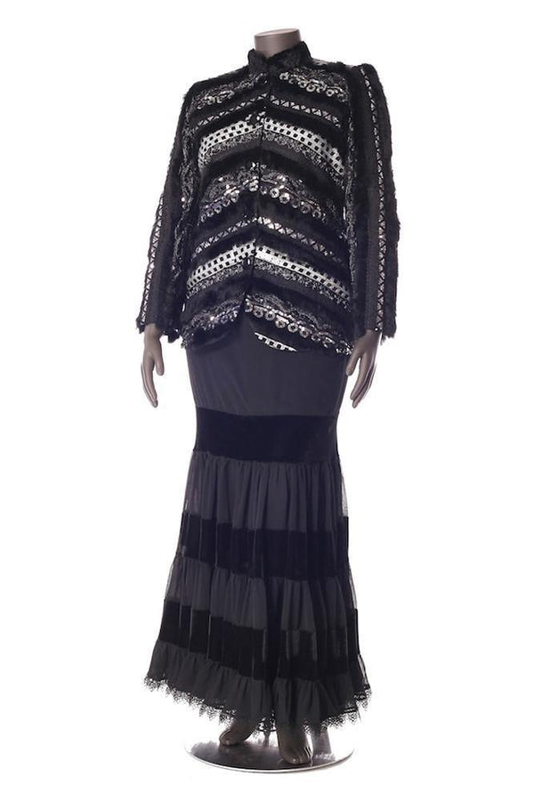 Fusta voal cu catifea  Liza Panait Liza Panait Online Boutique